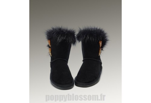 Acheter pas cher Bottes Ugg-202 court en fourrure de renard noir?